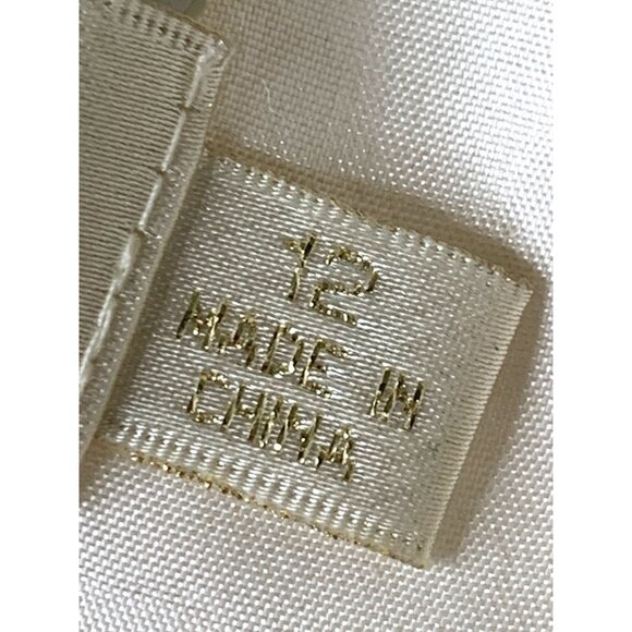 Eliza J Off-White Silk Formal Dress Beaded Waist Size 12 NWT 8684 $180 Lined - Picture 12 of 13